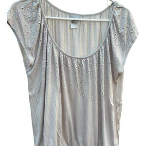 H&M Light Grey Short-Sleeve Top